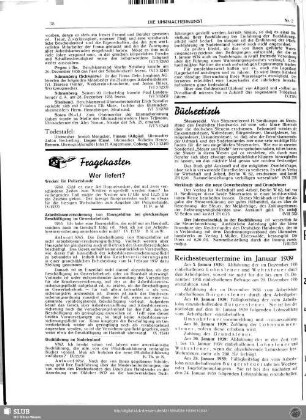 Reichssteuertermine im Januar 1939