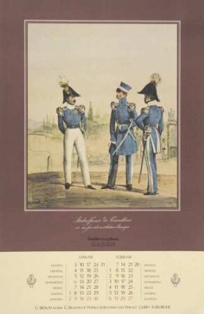 Stabsoffiziere der Kavallerie ausserdienstl. Anzug, Armee Adjutanten der Infanterie und Kavallerie, Dragoner, Reitende Artillerie, Gendarmen, Kavallerie Dragoner-Regiment