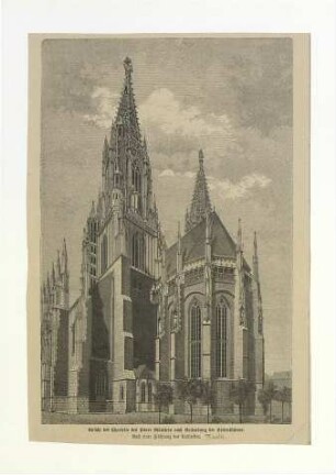 Münster. Chor und Querhaus von Südosten. Um 1877