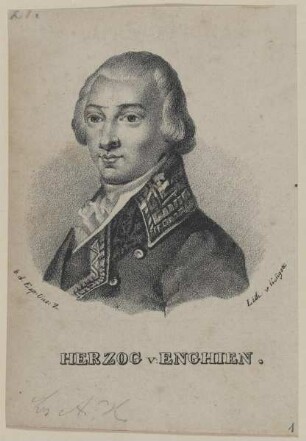 Bildnis des Louis-Antoine-Henri de Bourbon d' Enghien