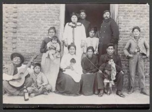 [Anthropologische Gruppen-Fotografie] - Indianerstämme: Araukaner