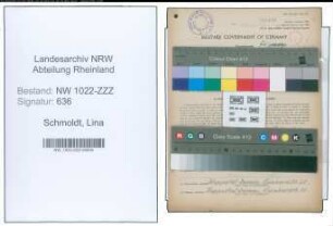 Entnazifizierung Lina Schmoldt , geb. 10.09.1885 (Haendlerin)