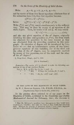 On the laws of the elasticity of solid bodies.