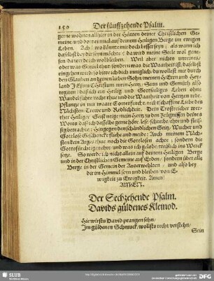 Der Sechzehende Psalm. Davids güldenes Kleinod