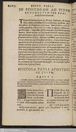 In Epistolam Ad Titum Argumentum Per Erasmum Roterodamum