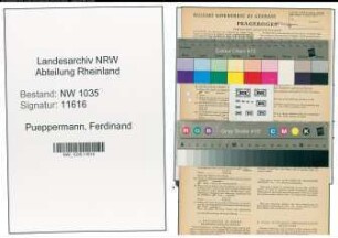 Entnazifizierung Ferdinand Pueppermann , geb. 01.11.1889 (Kaufmaennischer Angestellter)