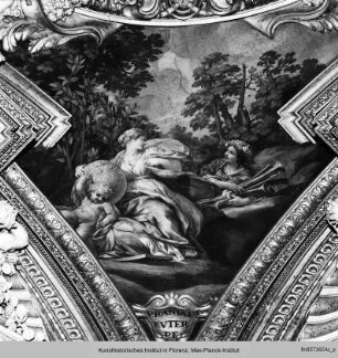 Innendekoration : Apoll und die Mysterien des Kosmos : Die Musen Urania und Euterpe