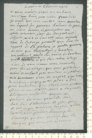 Brief von ... Mouron de Rubelles (Marquise) an Adelbert von Chamisso