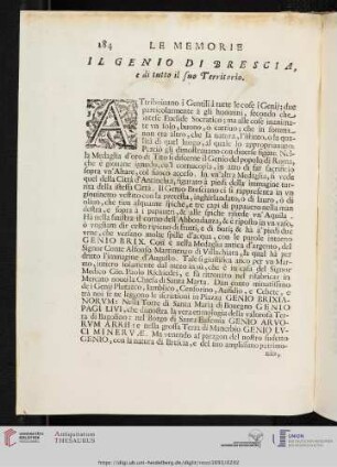 Il Genio di Brescia e di tutto il suo Territorio