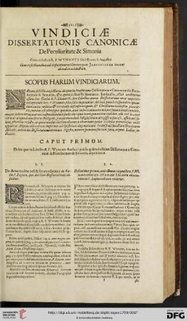 Vindiciae dissertationis Canonicae
