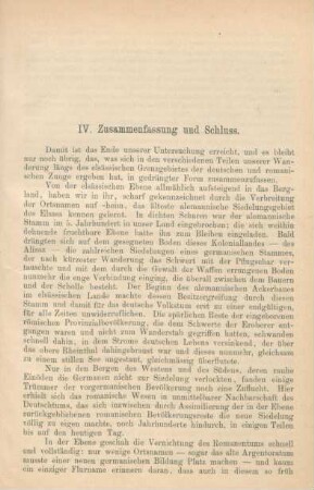 IV. Zusammenfassung und Schluss