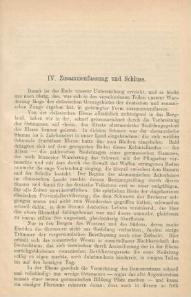 IV. Zusammenfassung und Schluss