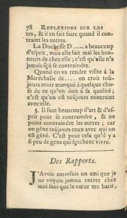 Des Rapports.