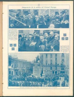 Inauguración de la estatua del Coronel Dorrego