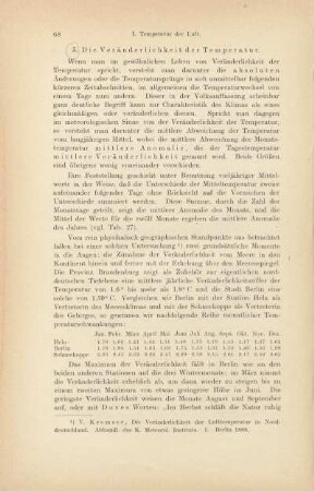 5. Die Veränderlichkeit der Temperatur