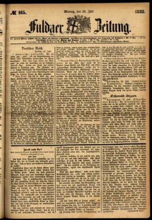 Ausgabe vom Montag, den 23. Juli 1883.