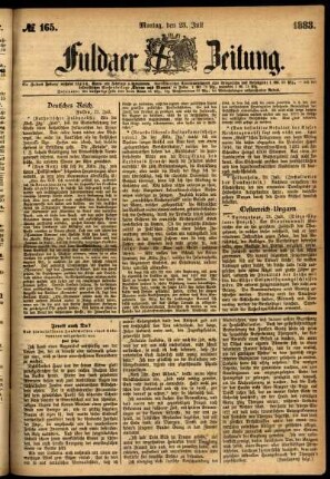 Ausgabe vom Montag, den 23. Juli 1883.