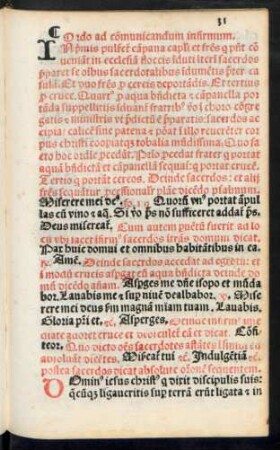 Ordo ad communicandum infirmum.