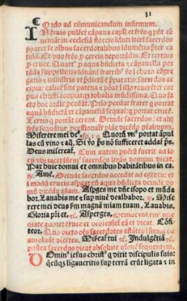 Ordo ad communicandum infirmum.