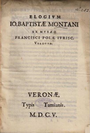 Elogivm Io. Baptistae Montani