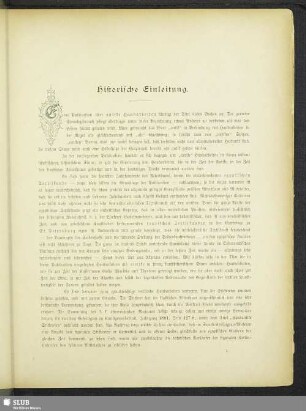Historische Einleitung