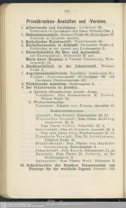 Privatkranken-Anstalten und -Vereine