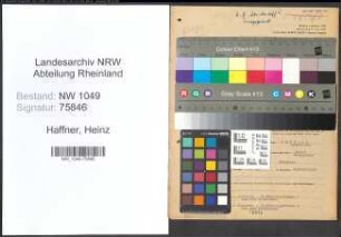 Entnazifizierung Heinz Haffner , geb. 20.08.1887 (Lohnbuchhalter)