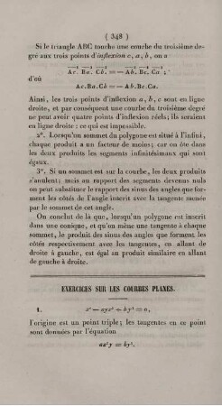 Exercices sur les courbes planes.