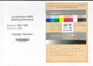Entnazifizierung Hermann Koertge , geb. 15.11.1910 ()