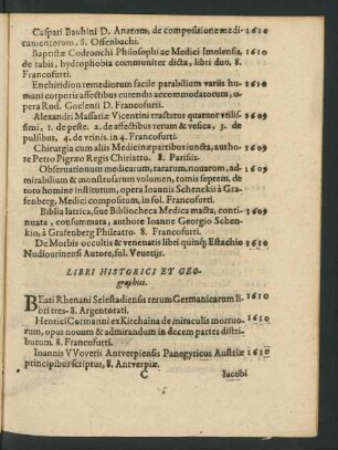 Libri Historici Et Geographici.