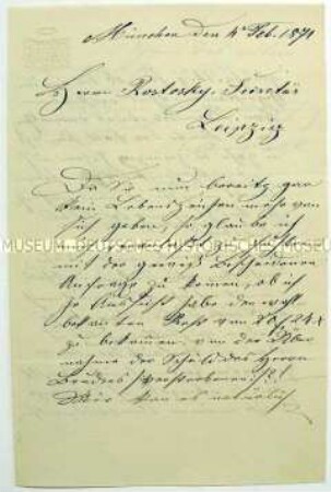 Brief an Bernhard Rostosky