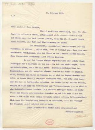 Brief an Emil Kronke : 25.02.1914