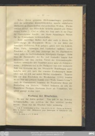 Werbung der Mitarbeiter.