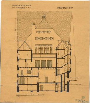 Fischer, Theodor; Worms; Cornelianum - Schnitt