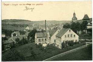 Geyer. Blick auf Geyer von der Binge