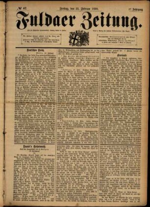 Ausgabe vom Freitag, den 21. Februar 1890.