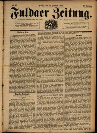 Ausgabe vom Freitag, den 21. Februar 1890.