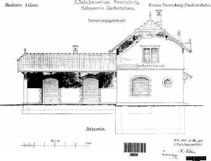 Gerbertshaus: Verwaltungsgebäude Ansicht Bahnseite