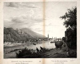 Ansicht von Heidelberg nahe beim Harlass aufgenommen - Vue de Heidelberg, prise près de Harlass
