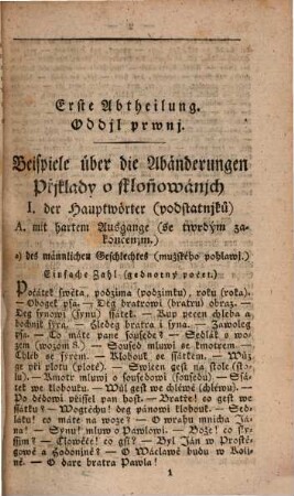 Theoretisch-Praktisches Lehrbuch der slavischen Sprache in Böhmen, Mähren und Oberungarn, 2. Übungsstücke