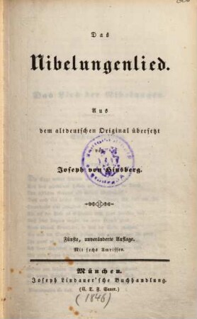 Das Nibelungenlied : mit sechs Umrissen
