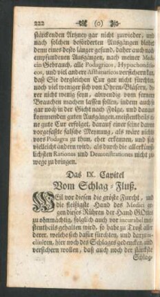 Das IX. Capitel Vom Schlag-Fluß