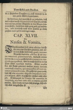 Cap. XLVII. De Nausea & Vomitu