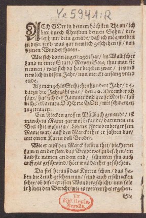 Ach Gott in deinem höchsten Thron/ ich || bitt durch Christum deinen Sohn/