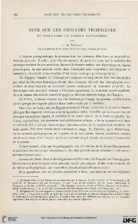 27: Note sur les procédés techniques : en usage chez les scribes babyloniens