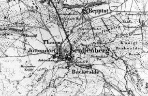 Senftenberg. Topographische Karte vom Preußischen Staate, Blatt 233 Alt Döbern, aufgen. 1850