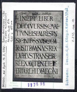 Brüssel, Bibl. Royale: MS II 2572, Petrus Archidiaconus, Liber de diversis quaestionibus