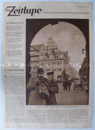 Illustrierte Sonntagsbeilage der "Neuen Leipziger Tageszeitung" mit Bildern vom Kriegsgeschehen und von der Leipziger Messe