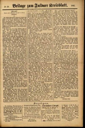 Zweite Ausgabe vom Donnerstag, den 14. Februar 1895.