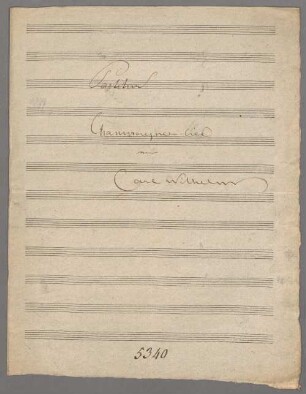Champagnerlied. - BSB Mus.Schott.Ha 5287-3